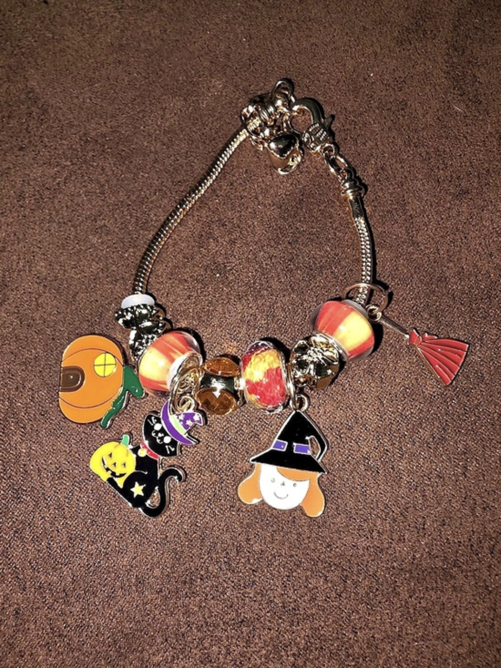 Charm Bracelet Halloween Themed Like New